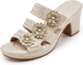 STYVELLA rhinestone flower platform slide