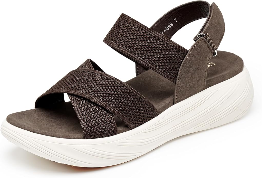 STYVELLA adjustable knit platform sandal